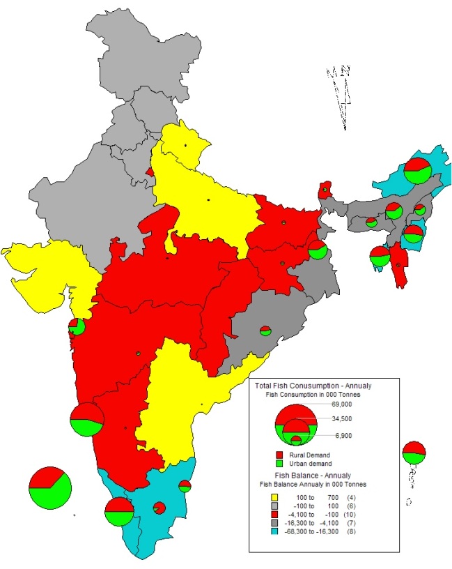 State level fish production and consumption data in India